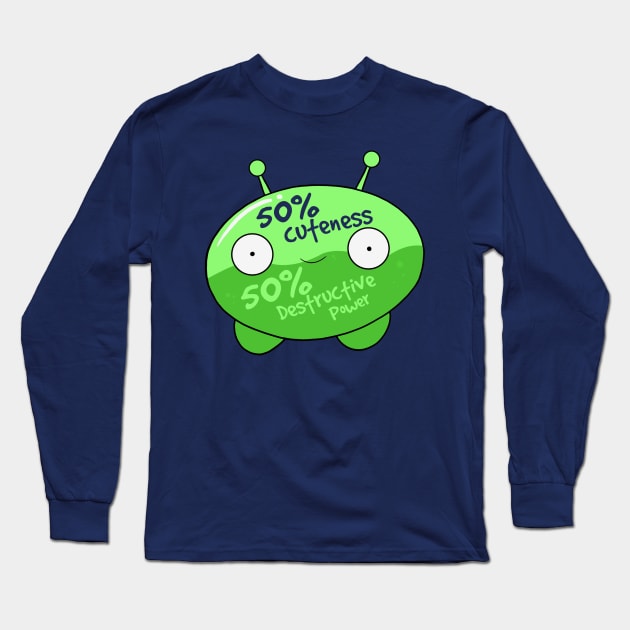 Fifty Percent of Cuteness Long Sleeve T-Shirt by Declin